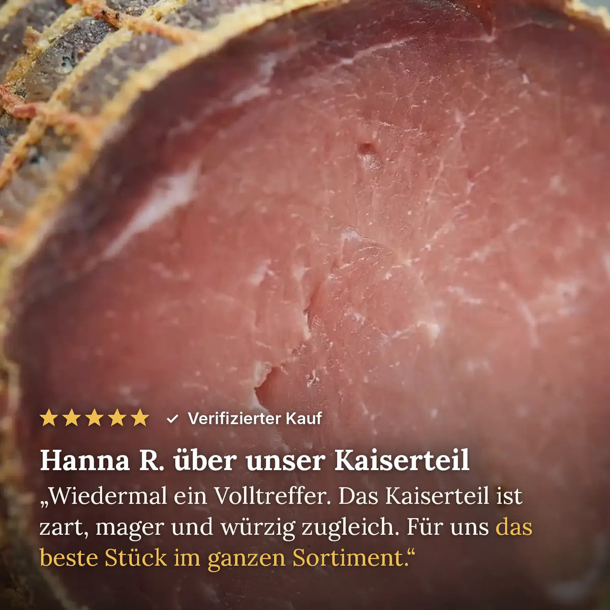 Kundenbewertung: Hanna R. über unser Kaiserteil, 5 Sterne
