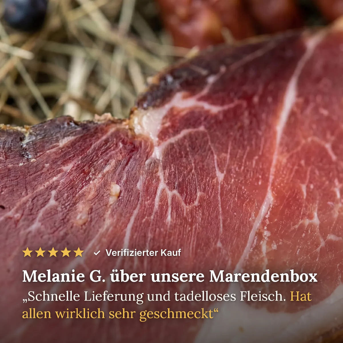Kundenbewertung: Melanie G. über unsere Marendenbox, 5 Sterne